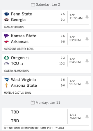 Illustration for article titled Saturday College Football Thread: BOWL Edition